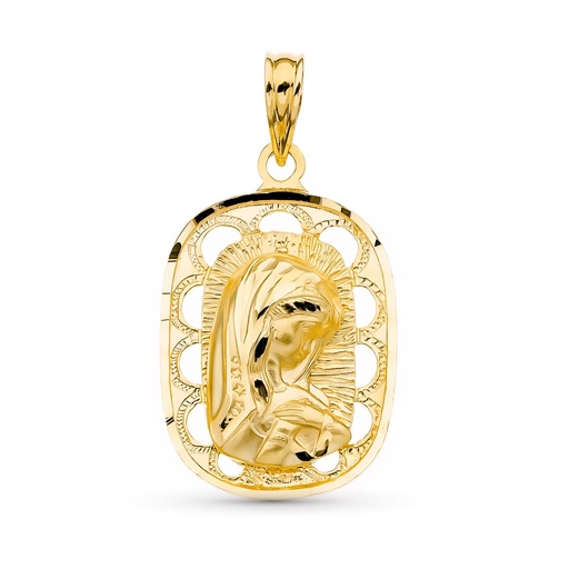 [P26000071] 18K MEDALLA ORO AMARILLO VIRGEN NIÑA 23X15 MM
