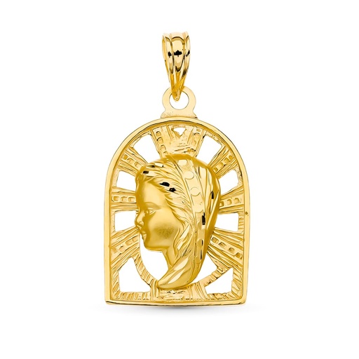 [P26000076] 18K MEDALLA ORO AMARILLO VIRGEN NIÑA 23X15 MM