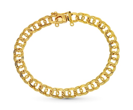 [P26000189] 18K PULSERA ORO AMARILLO HUNGARA 20.5 CM 7 MM