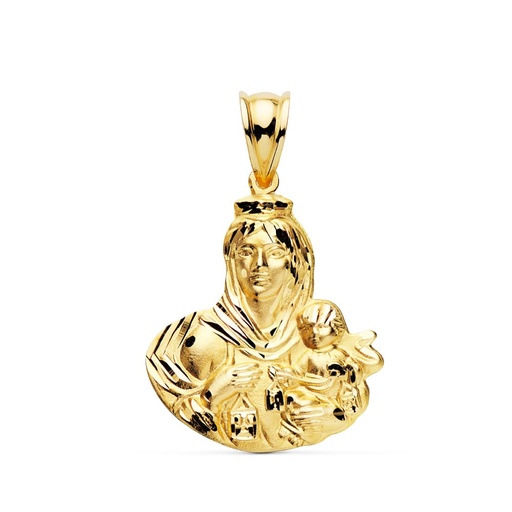 [P26000293] 18K SILUETA VIRGEN DEL CARMEN 24X22 MM