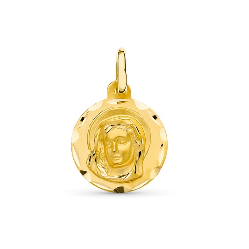 [P26000477] 18K MEDALLA ORO AMARILLO VIRGEN NIÑA 14 MM