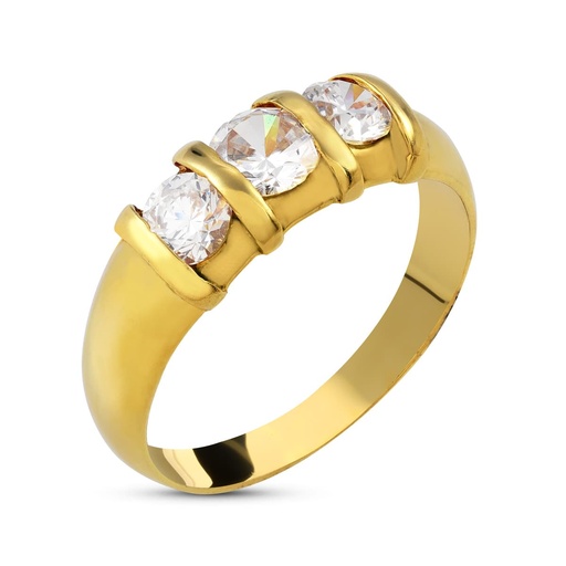 [P26000514] 18K SORTIJA ORO AMARILLO TRESILLO CABALLERO 5 MM