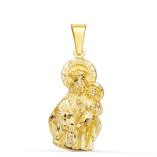 [P26000564] 18K MEDALLA VIRGEN DEL CARMEN SILUETA 28X14 MM