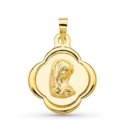 [P26000648] 18K MEDALLA ORO AMARILLO VIRGEN NIÑA 23X19 MM