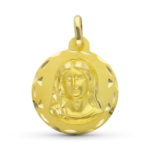 [P26000762] 18K MEDALLA ORO AMARILLO VIRGEN NIÑA 18 MM