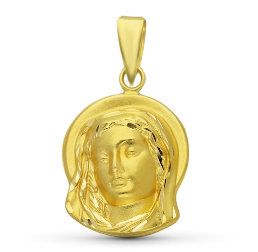 [P26000766] 18K MEDALLA ORO AMARILLO VIRGEN MARIA 19X14 MM