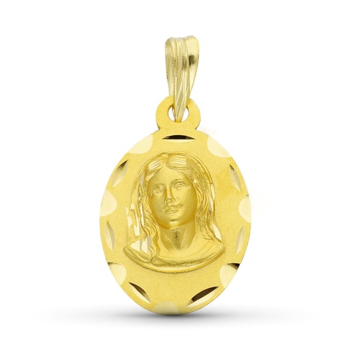 [P26000768] 18K MEDALLA ORO AMARILLO VIRGEN NIÑA 19X12 MM