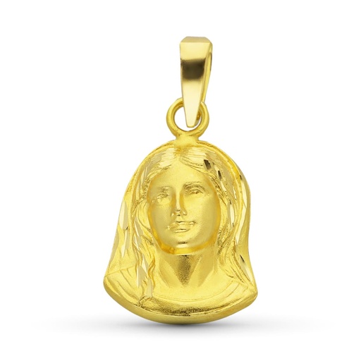 [P26000785] 18K SILUETA ORO AMARILLO VIRGEN NIÑA 17X11 MM