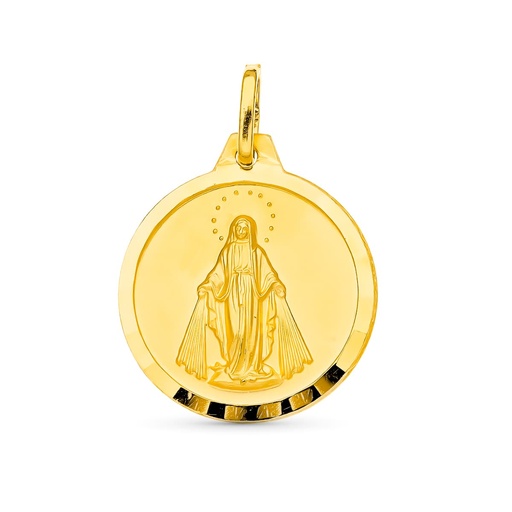 [P26000816] 18K MEDALLA ORO AMARILLO VIRGEN MILAGROSA 20 MM