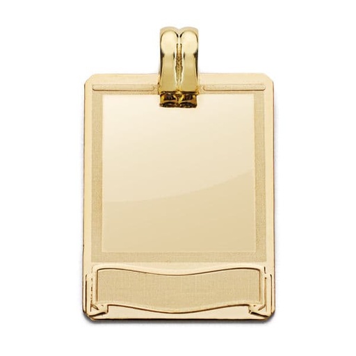 [P26000993] 18K CHAPA LASER. 28X20 MM
