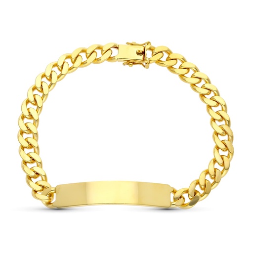 [P26001152] 18K ESCLAVA ORO AMARILLO MACIZA 21 CM 7 MM