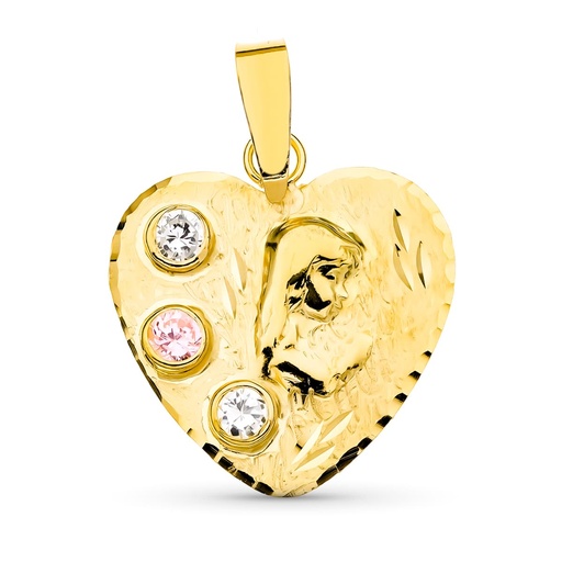 [P26001182] 18K COLGANTE ORO AMARILLO VIRGEN NIÑA 23X22 MM