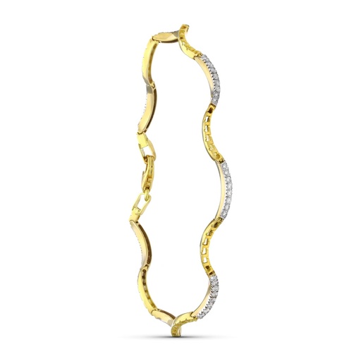 [P26001267] 18K PULSERA ORO BICOLOR CIRCONITAS