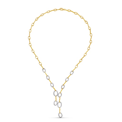 [P26001268] 18K GARGANTILLA ORO BICOLOR Y CIRCONITAS