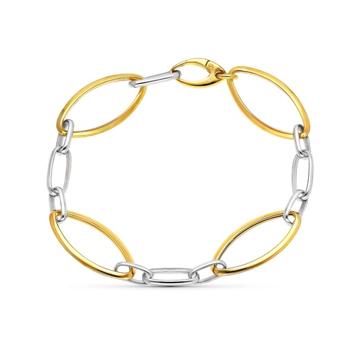 [P26001294] 18K PULSERA ORO BICOLOR ESLABONES