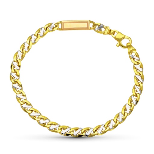 [P26001324] 18K PULSERA ORO TRICOLOR MACIZA CRO.