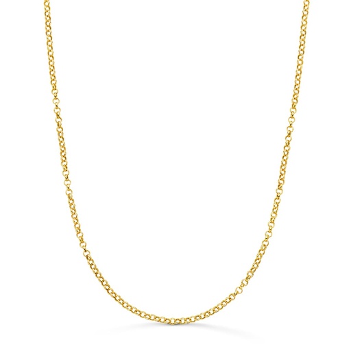 [P26007050] 18K CADENA ORO AMARILLO ROLO HUECA ANCHO: 2MM LARGO: 50CM CIERRE REASA