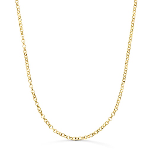 [P26007145] 18K CADENA ORO AMARILLO ROLO HUECA LIGERA ANCHO: 2.5MM LARGO: 45CM CIERRE REASA