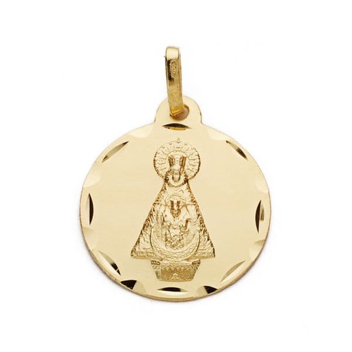 [P27000015] 18K MEDALLA VIRGEN DE TISCAR 18 MM