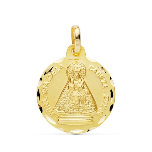 [P27000230] 18K MEDALLA VIRGEN DE LA CABEZA DE ZUJAR 18 MM