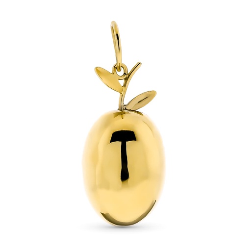[P2835] 18K COLGANTE ORO AMARILLO ACEITUNA 20X10 MM