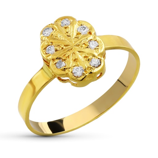 [P3185-2] 18K SORTIJA ORO AMARILLO CIRCONITAS