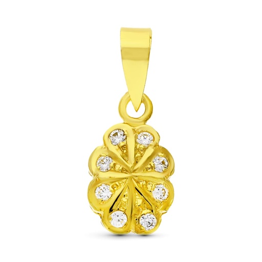 [P3185-5OA] 18K COLGANTE CIRCONITAS ORO AMARILLO 13X8 MM