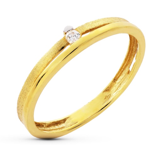 [P319-9664-2] 18K SORTIJA ORO BICOLOR BRILLANTE.