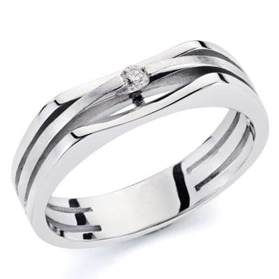 [P319-9798] 18K SORTIJA ORO BLANCO BRILLANTE. 0.0464  QTS.