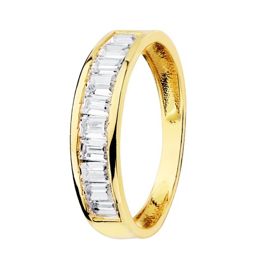 [P33000000] 18K ALIANZA ORO AMARILLO CIRCONITAS BARRITAS 4.5 MM