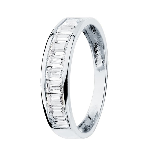 [P33000001] 18K ALIANZA ORO BLANCO CIRCONITAS BARRITAS 4.5 MM