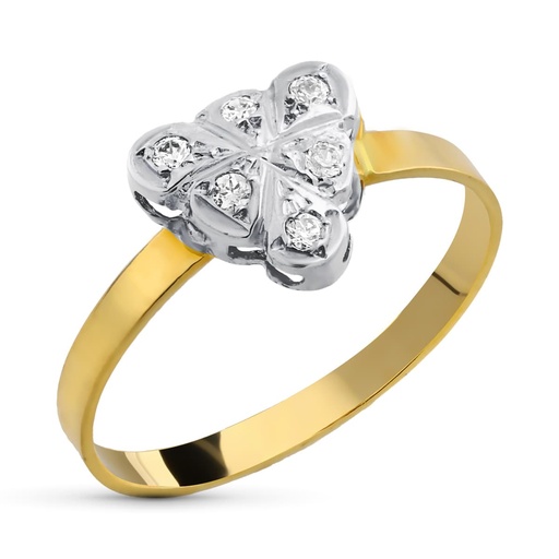 [P3624-2] 18K SORTIJA ORO AMARILLO CIRCONITAS