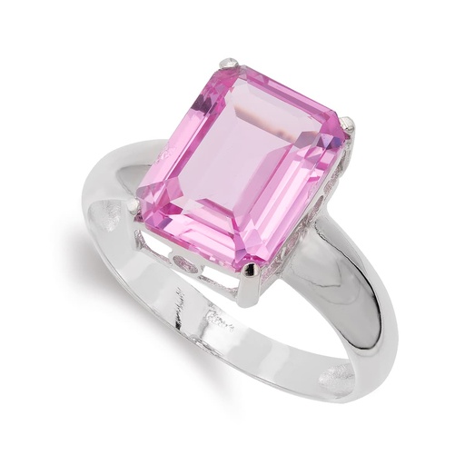 [P3635-2] 18K SORTIJA ORO BLANCO 1 PIEDRA