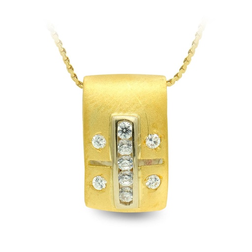 [P3864-3] 18K GARGANTILLA ORO BICOLOR MATE Y BRILLO