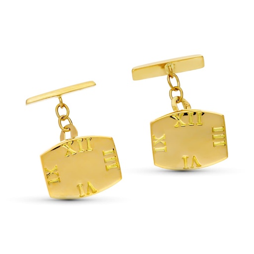 [P4564-6] 18K GEMELOS ORO AMARILLO BARRILETE 16X13 MM