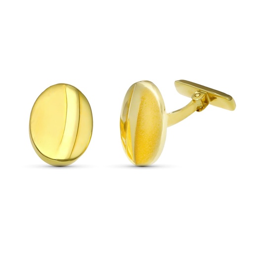 [P4572-6] 18K GEMELOS ORO AMARILLO TONEL 18X13 MM ORO AMARILLO