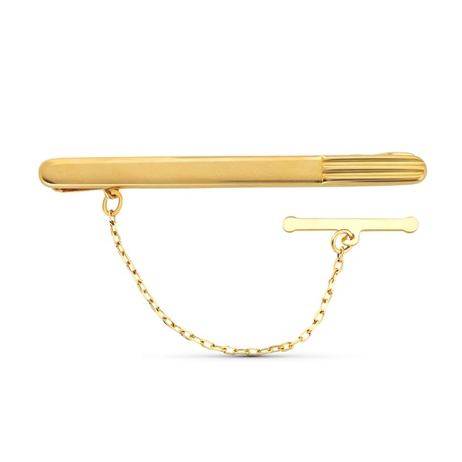 [P4615-7] 18K AGUJA ORO AMARILLO GALLONES. 54X5 MM
