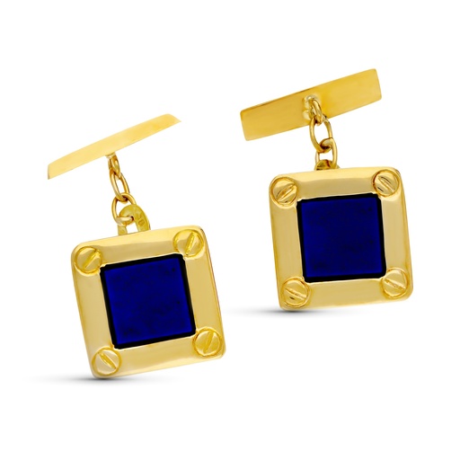 [P4659-6] 18K GEMELOS ORO AMARILLO CUADRADOS 15X15 MM