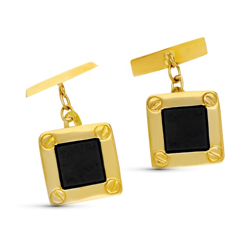 [P4659-6ON] 18K GEMELOS ORO AMARILLO CUADRADOS 15X15 MM