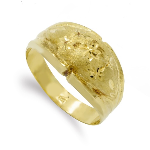 [P7215-2] 18K SORTIJA ORO AMARILLO LAPIDADOS
