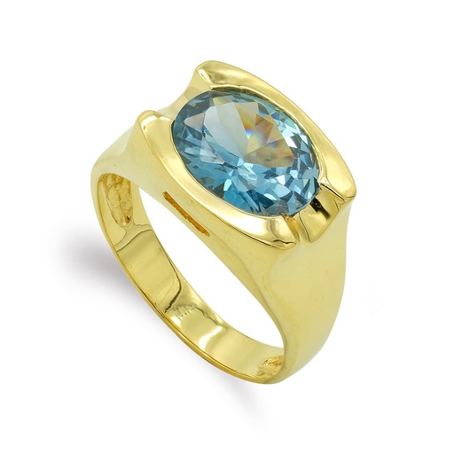 [P7289-2] 18K SORTIJA ORO AMARILLO PIEDRA COLOR