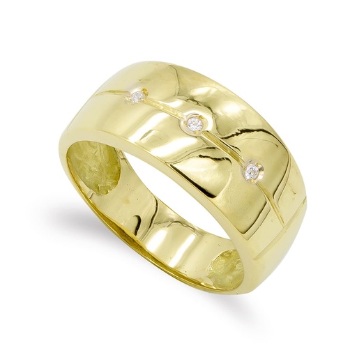 [P7429-2] 18K SORTIJA ORO AMARILLO CON CIRCONITAS