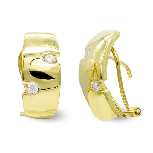 [P7501-1] 18K PENDIENTES ORO AMARILLO CON CIRCONITAS