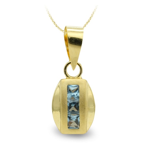 [P7598-5AM] 18K COLGANTE ORO AMARILLO COMUNION CON CIRCONITAS