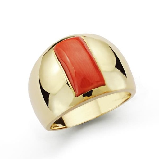 [P7630-2] 18K SORTIJA CORAL FINO