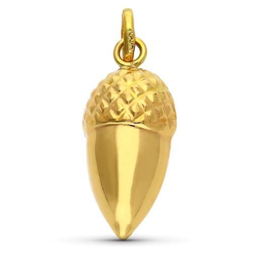[P8135] 18K COLGANTE ORO AMARILLO BELLOTA 16X11 MM