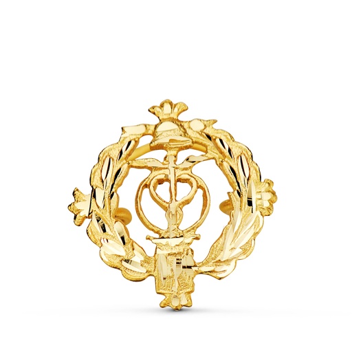 [P8580-AGE] 18K INSIGNIA ORO AMARILLO AGENTE COMERCIAL. 16 X 16 MM