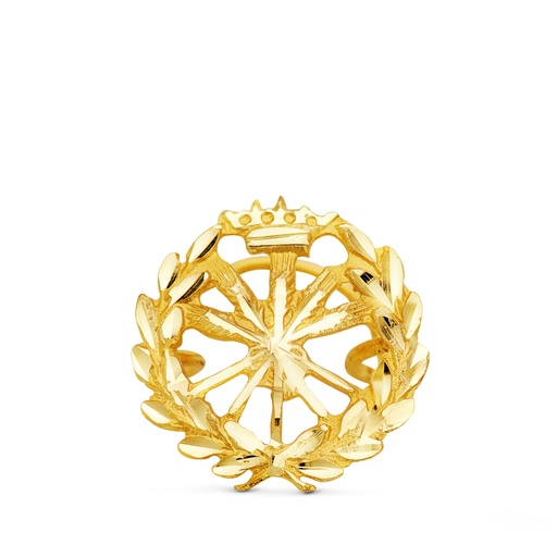 [P8580-AGR] 18K INSIGNIA ORO AMARILLO INGENIERO AGRONOMO. 15 X 15 MM