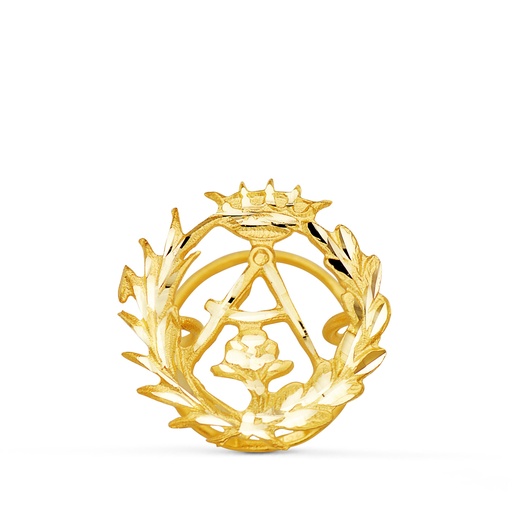 [P8580-ARQ] 18K INSIGNIA ORO AMARILLO ARQUITECTURA. 16 X 16 MM