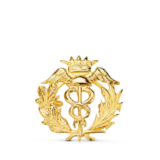 [P8580-COM] 18K INSIGNIA ORO AMARILLO COMERCIO. 16 X 16 MM